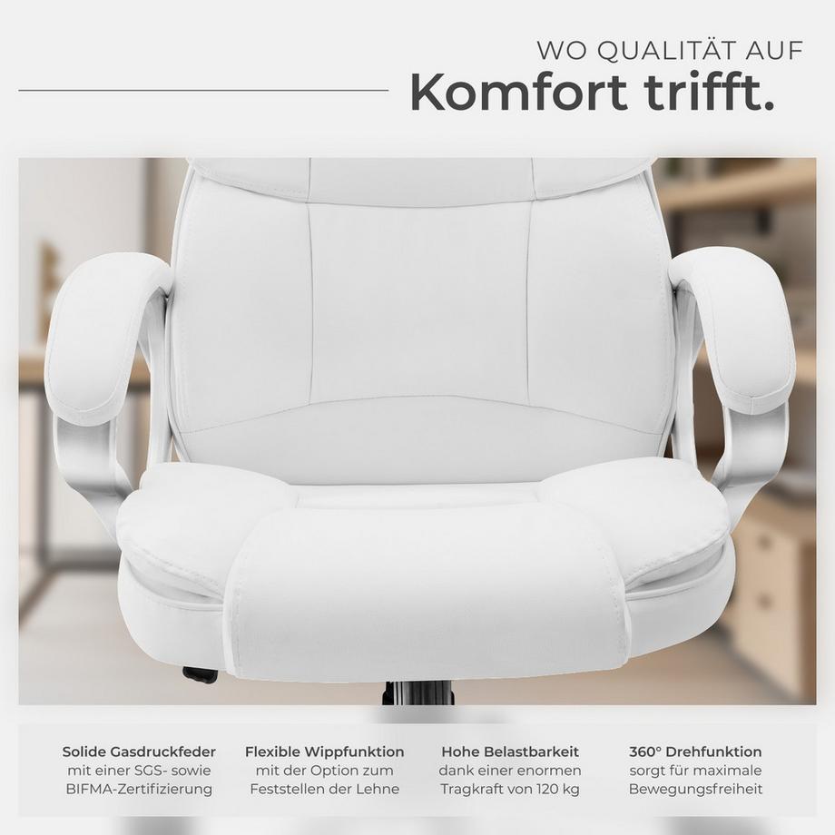 Tectake Sedia da ufficio Jonas  rotazione a 360° e regolazione continua della altezza  