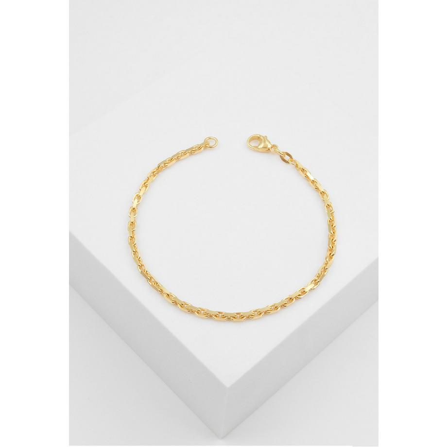 MUAU Schmuck  Bracelet forçat en or jaune 750, 2,6mm, 19cm 