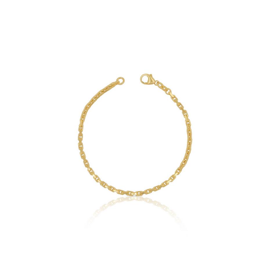 MUAU Schmuck  Bracelet forçat en or jaune 750, 2,6mm, 19cm 