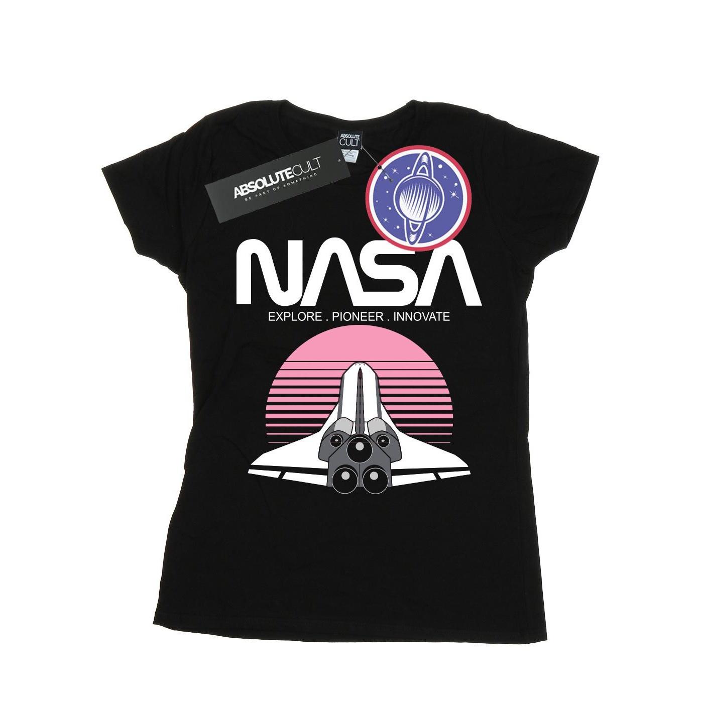 Image of Space Shuttle Sunset Tshirt Damen Schwarz M