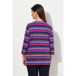 Ulla Popken  Maglia classica a righe con scollo a V e maniche a 3/4 