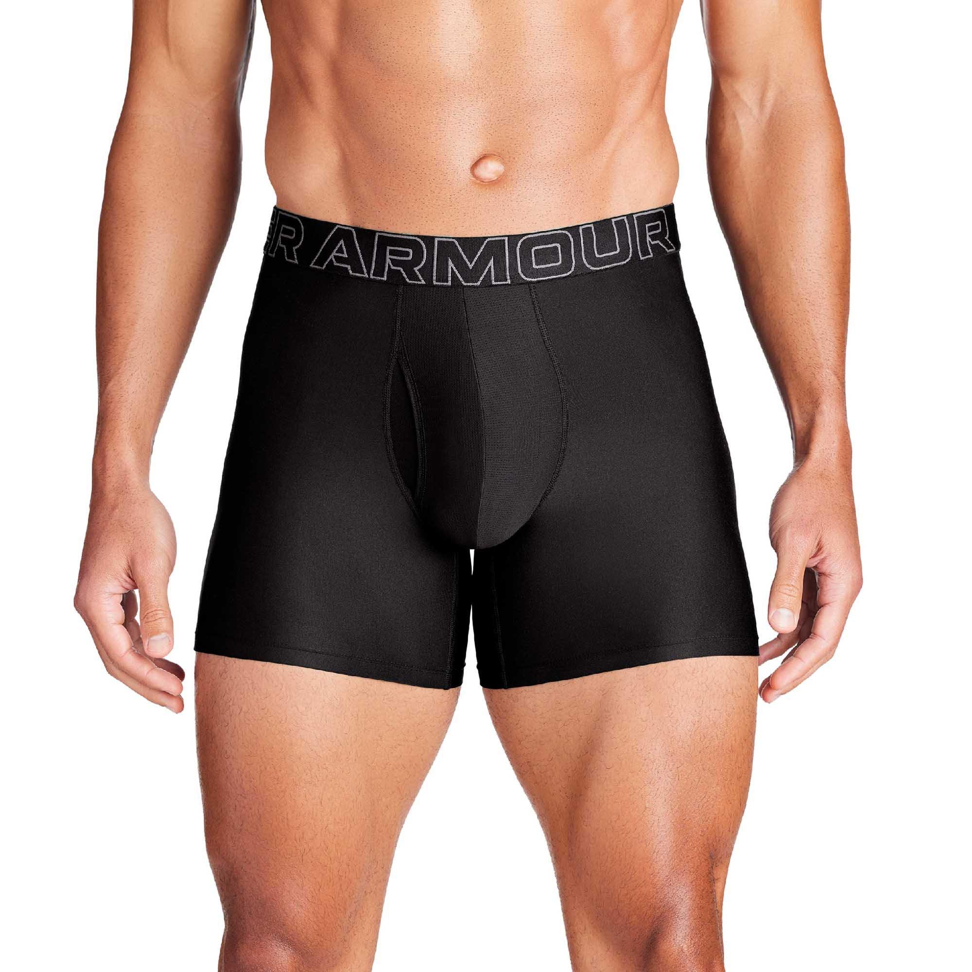 UNDER ARMOUR UA Performance Tech Solid 6 Inch Boxer Briefs Confezione da 3  