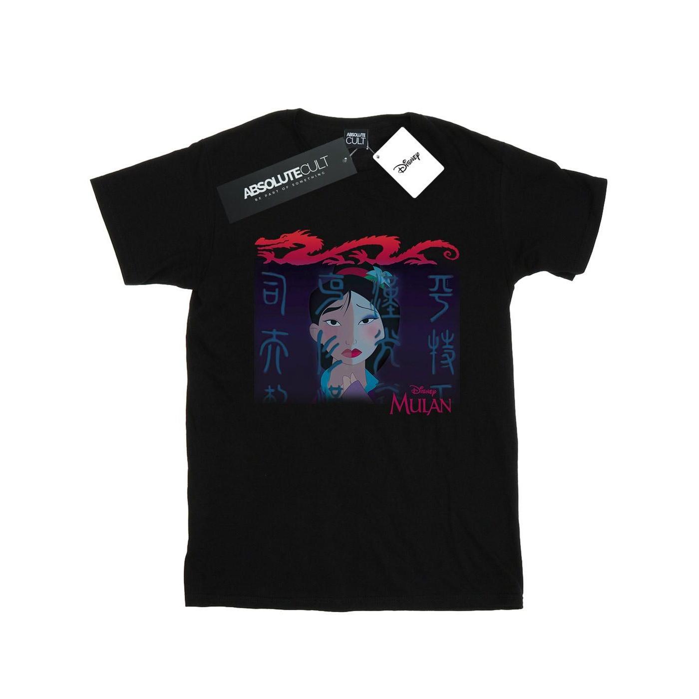 Image of Mulan Geisha Face Tshirt Damen Schwarz L
