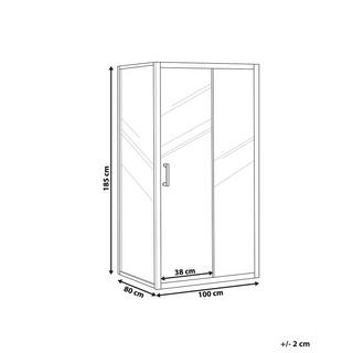 Beliani Cabina doccia en Vetro temperato Classico YORO II  