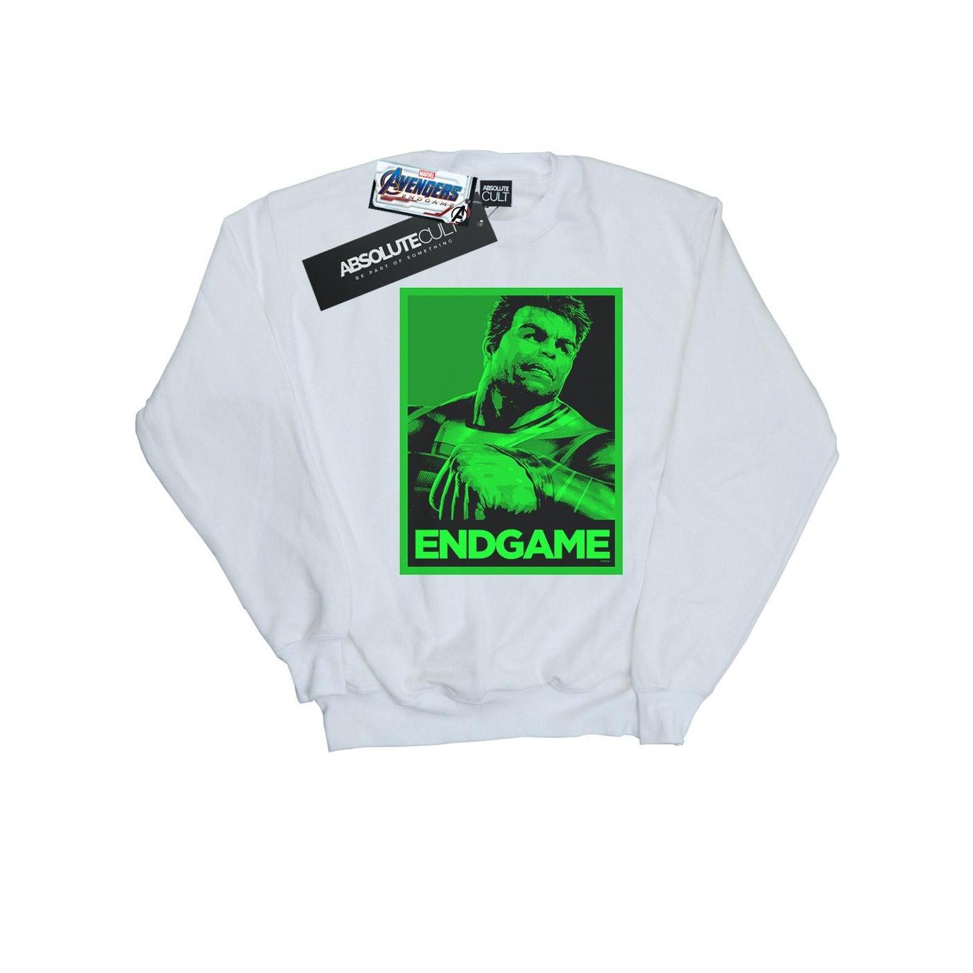 Image of Avengers Endgame Hulk Poster Sweatshirt Jungen Weiss 140/146