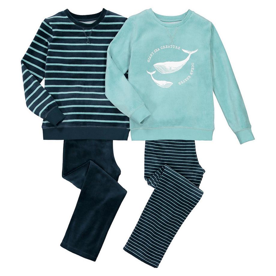 La Redoute Collections  2er-Pack Pyjamas aus Samt 