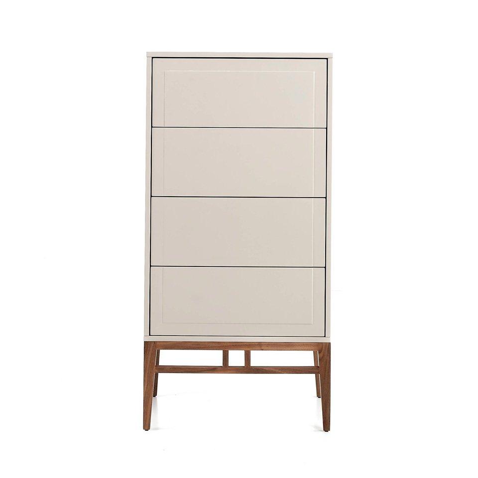 ANGEL CERDA Chiffonnier beige et noyer  