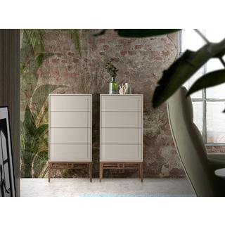 ANGEL CERDA Chiffonier in Beige und Walnussholz  