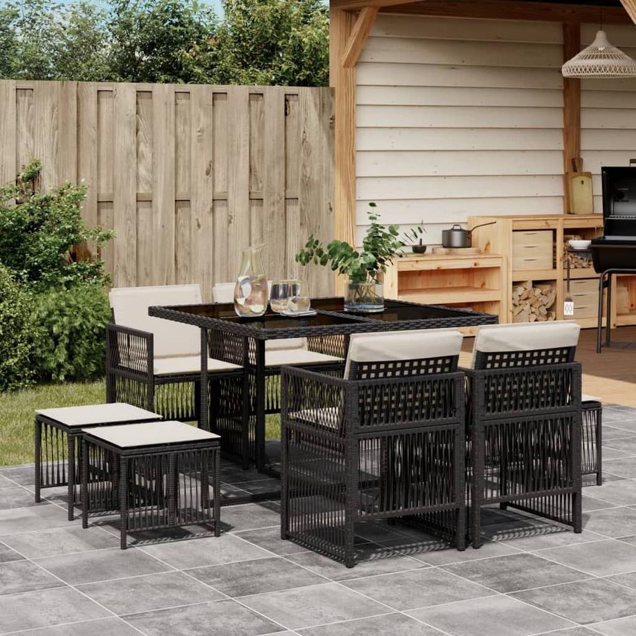 VidaXL set da pranzo da giardino Polirattan  