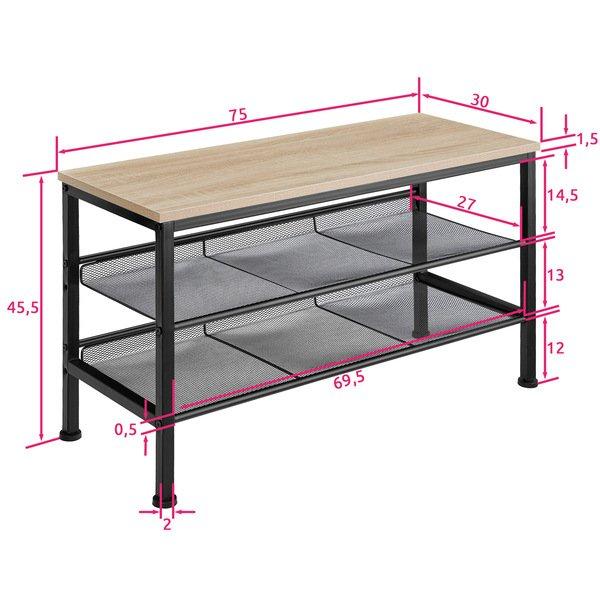 Tectake Schuhregal Derry 75,5x30,5x45,5cm  