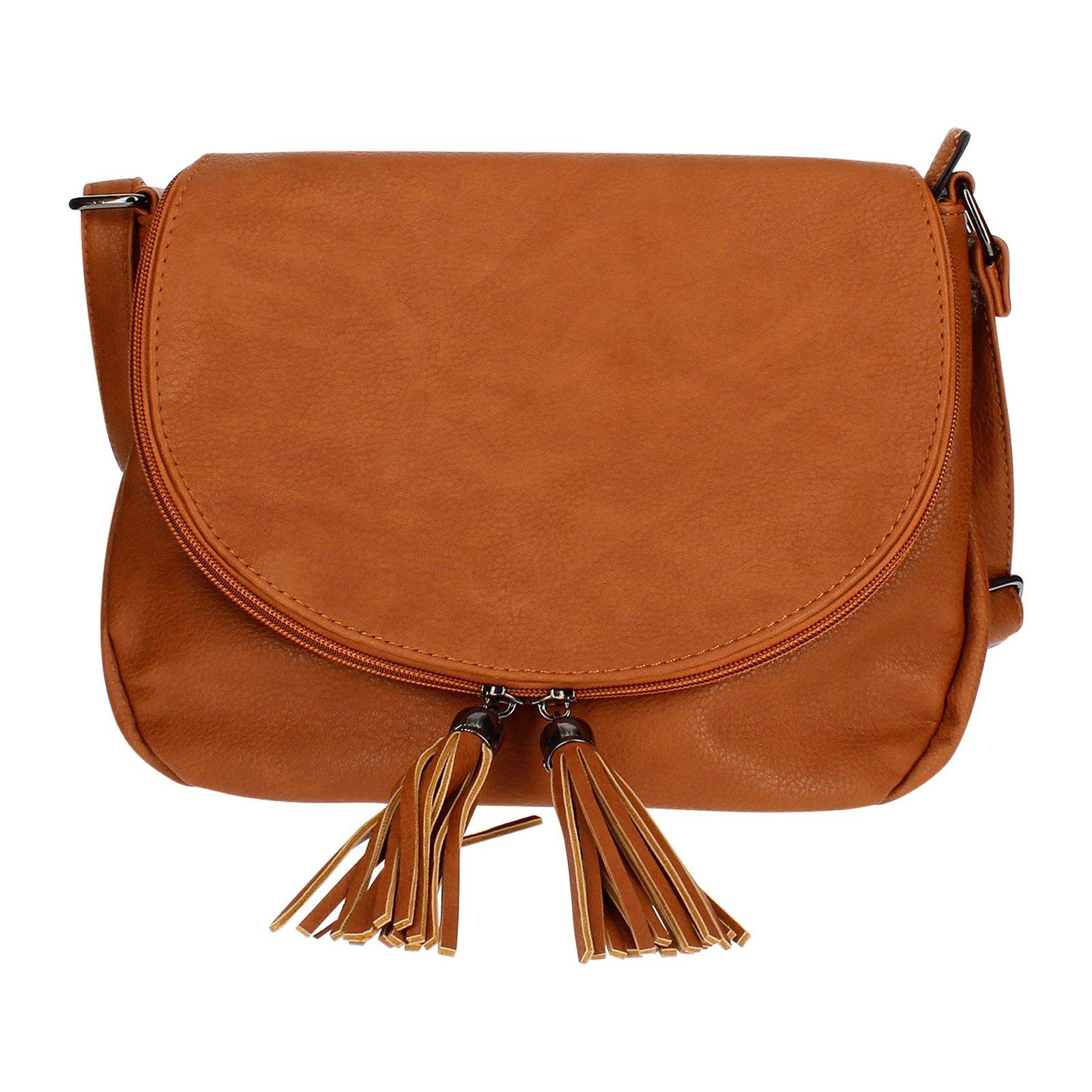 Image of Zipper Umhängetasche Damen Braun ONE SIZE