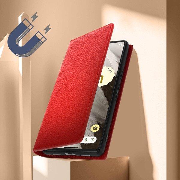 Avizar  Etui Google Pixel 7 Portefeuille Rouge 