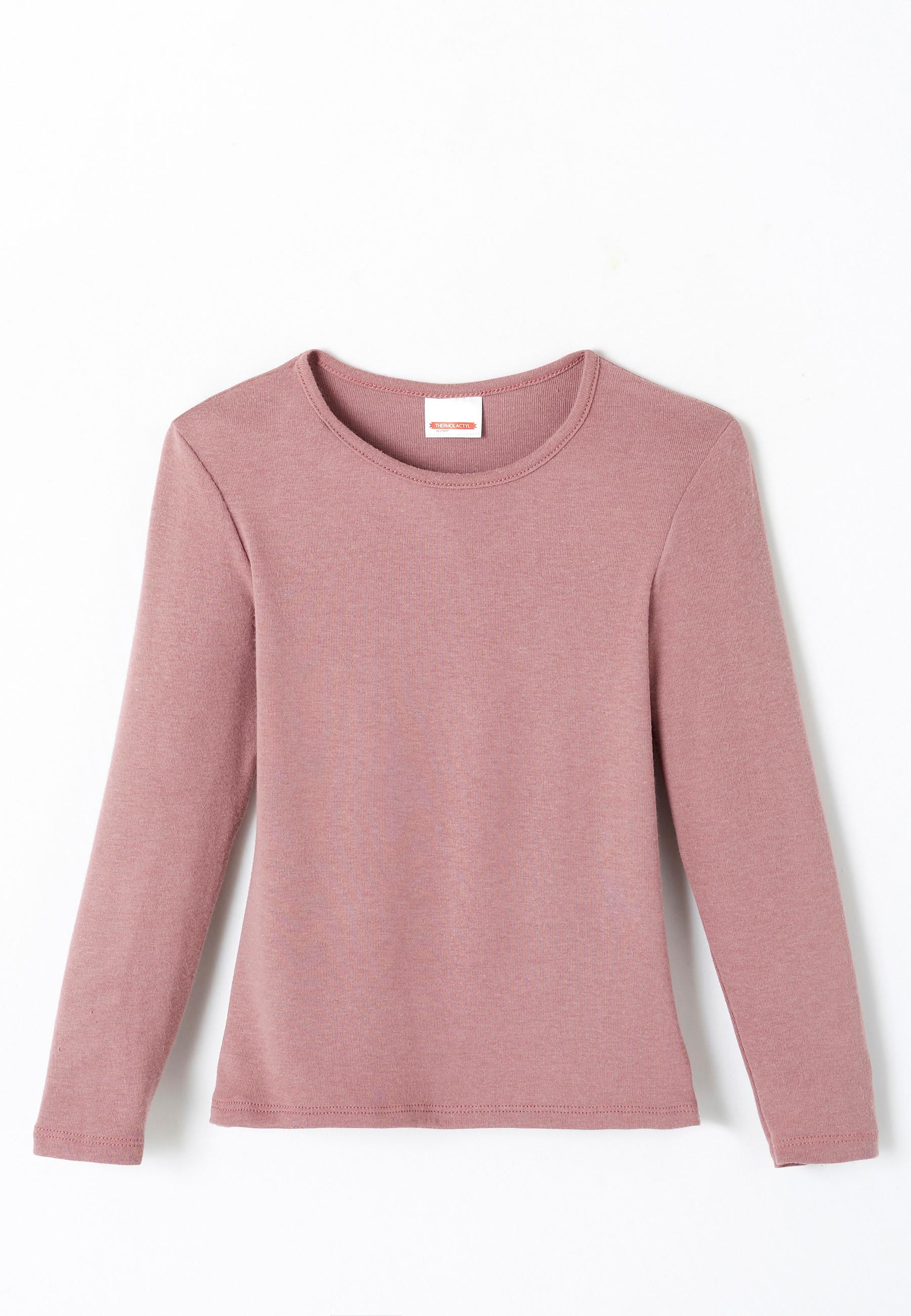 Image of Langärmeliges Shirt Mit Rundhalsausschnitt Für Kinder, Wärmegrad Medium 3. Mädchen Violett 104