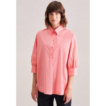 Blouse à enfiler Uni Manchon 3/4 Col