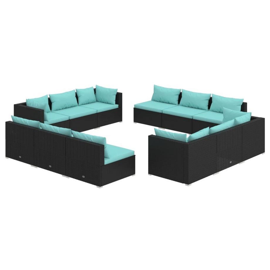 Garten-lounge-set poly-rattan