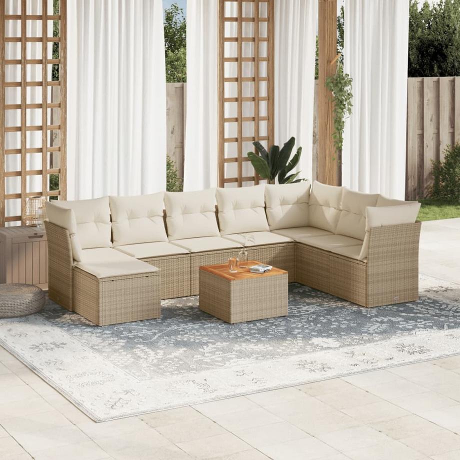 VidaXL Ensemble de canapés de jardin rotin synthétique  