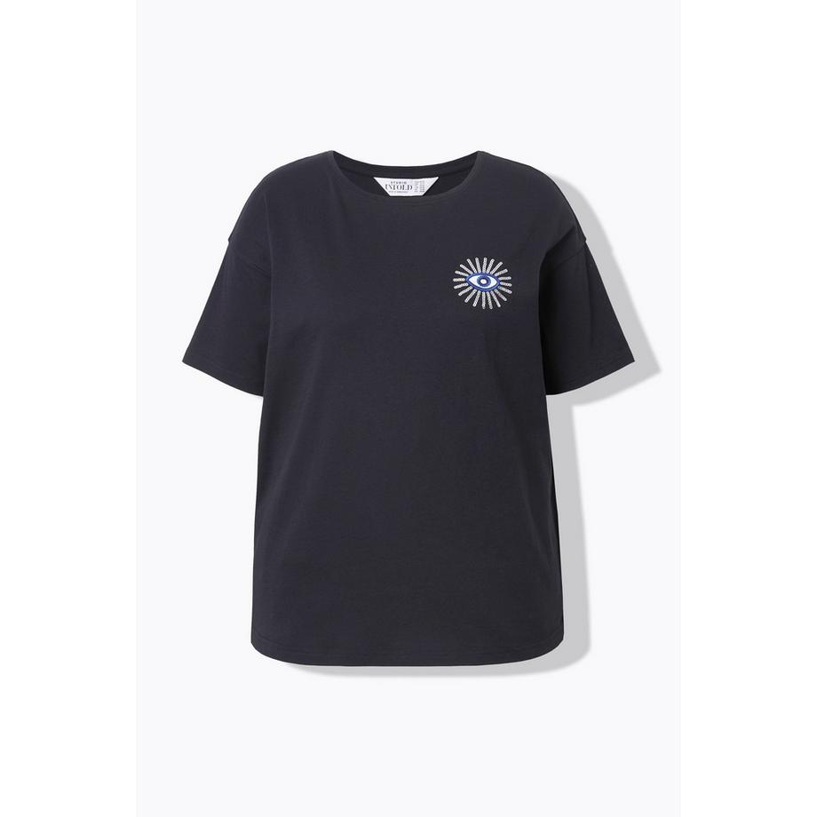 Studio Untold T-shirt Oversize Glitter-Eye Mezza Manica  