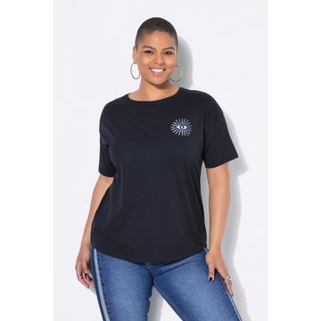 T-shirt dal taglio oversize con occhio brillante e mezze maniche