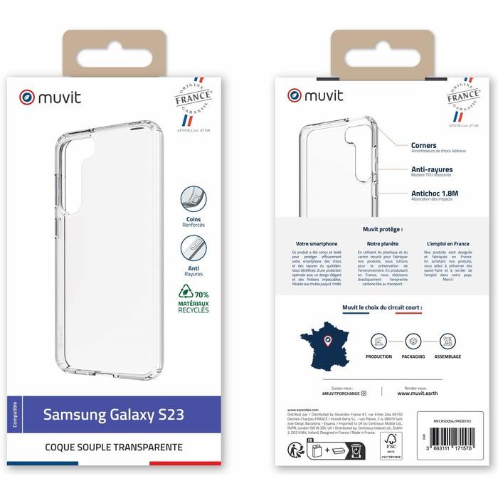 Muvit  Coque pour Samsung Galaxy S23 