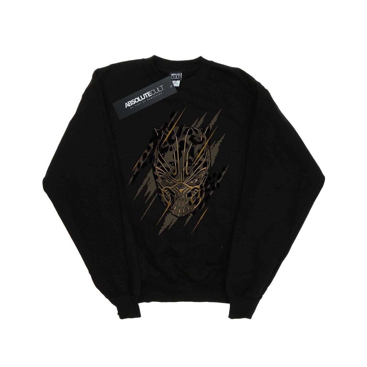Image of Black Panther Gold Head Sweatshirt Unisex Schwarz 152-158