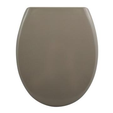 Toilettensitz EASY CLIP Duroplast Taupe – Edelstahlscharniere