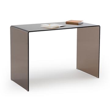 Bureau console Joan en verre trempé