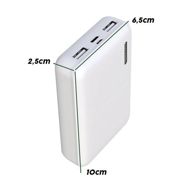 Akashi  Powerbank 10000mAh 2x USB Akashi bianco 