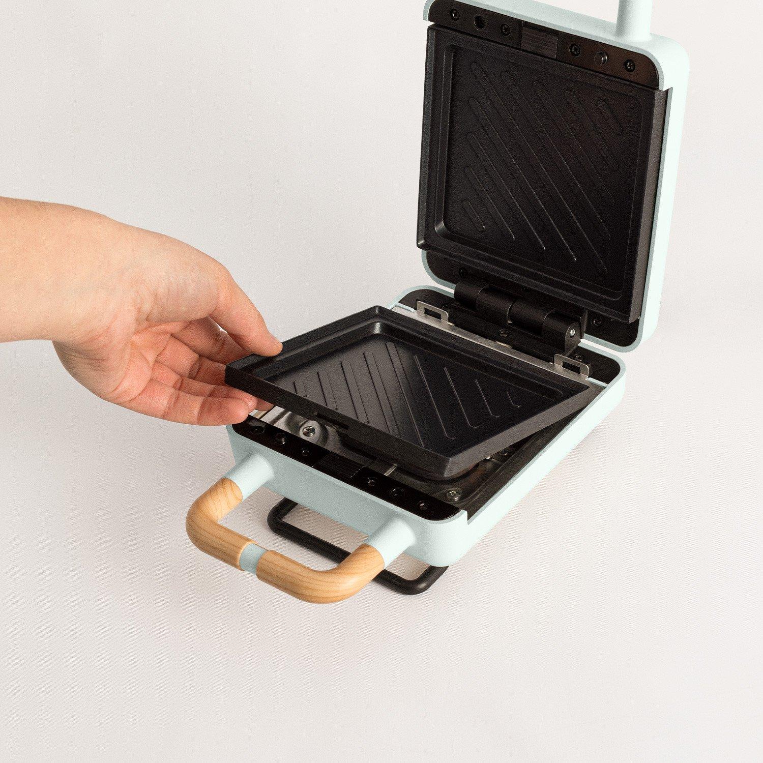 CREATE STONE 2 IN 1 COMPACT - Sandwich- und Waffeleisen mit austauschbaren Tellern pastelblau  