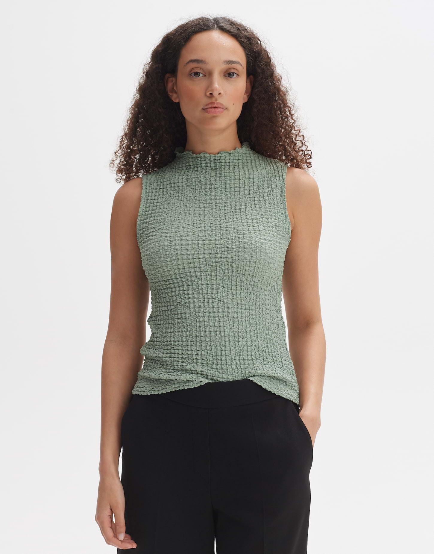 Image of Top Iruki Gerader Schnitt Damen Türkisblau 42