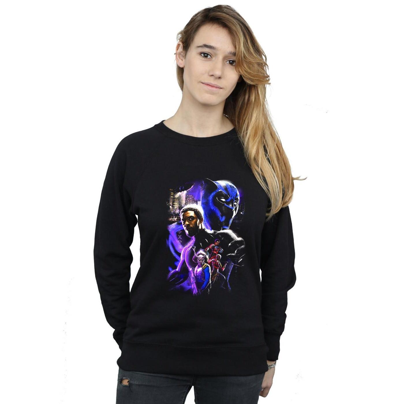 MARVEL  Panthère noire Sweatshirt montage de personnages 