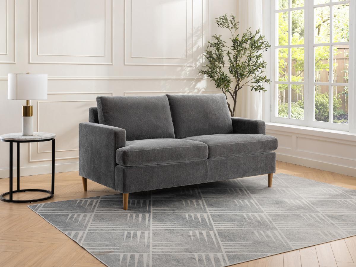 Vente-unique Sofa 3-Sitzer mit Schlaffunktion - Stoff - Grau - COPONA  