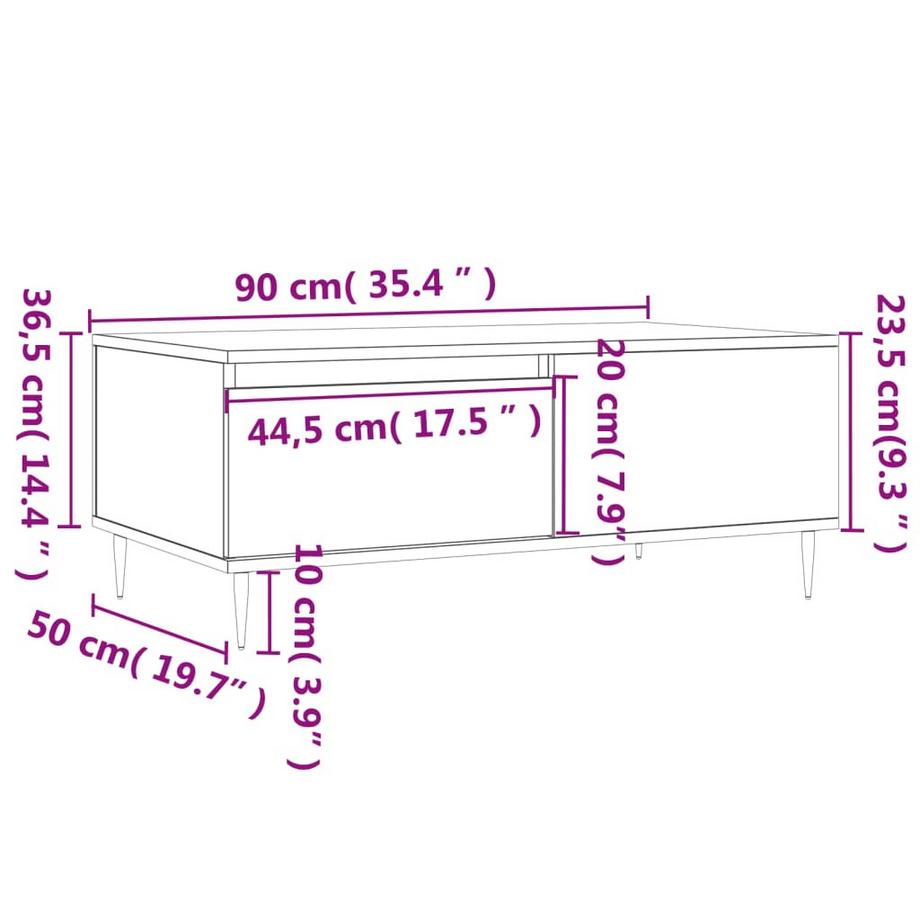 VidaXL Couchtisch holzwerkstoff  