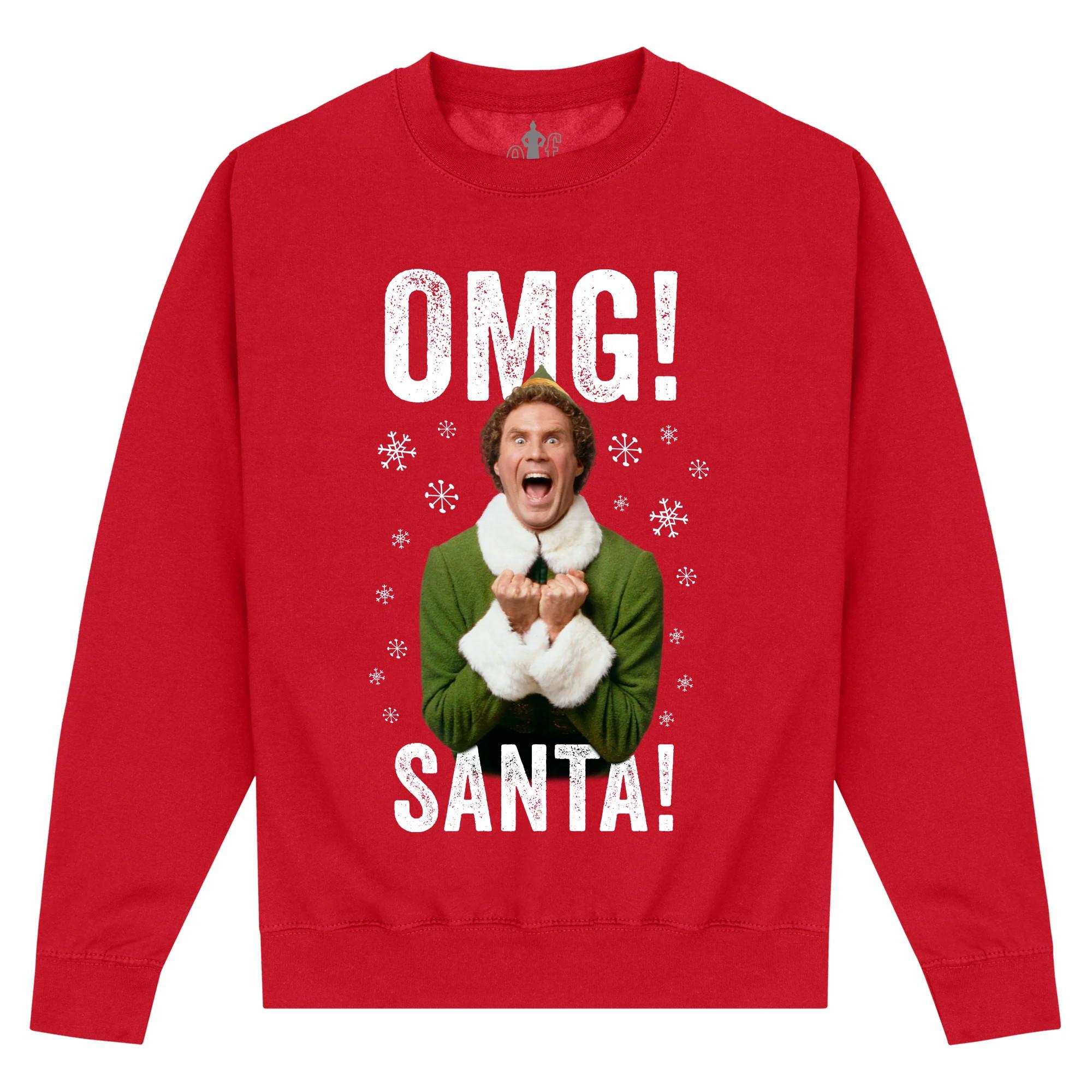 Elf  OMG Santa Sweatshirt  weihnachtliches Design 