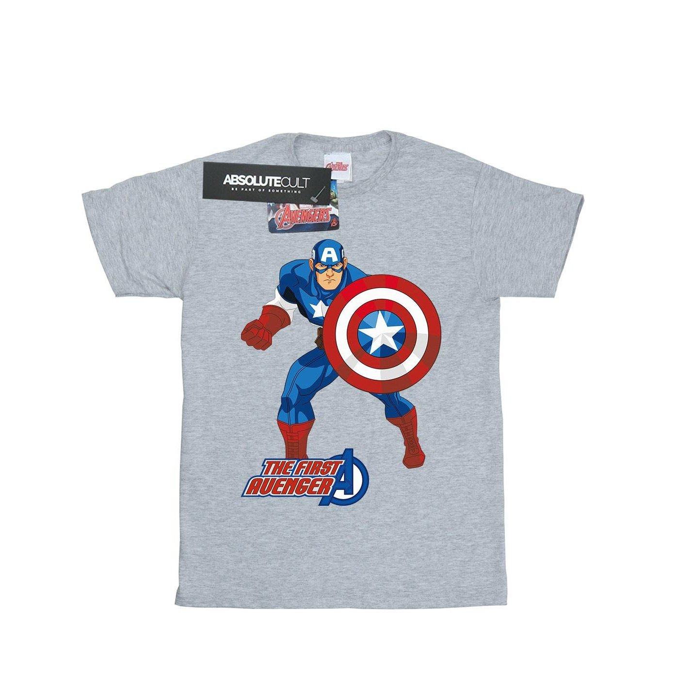 Image of Captain America The First Avenger Tshirt Herren Grau XXL
