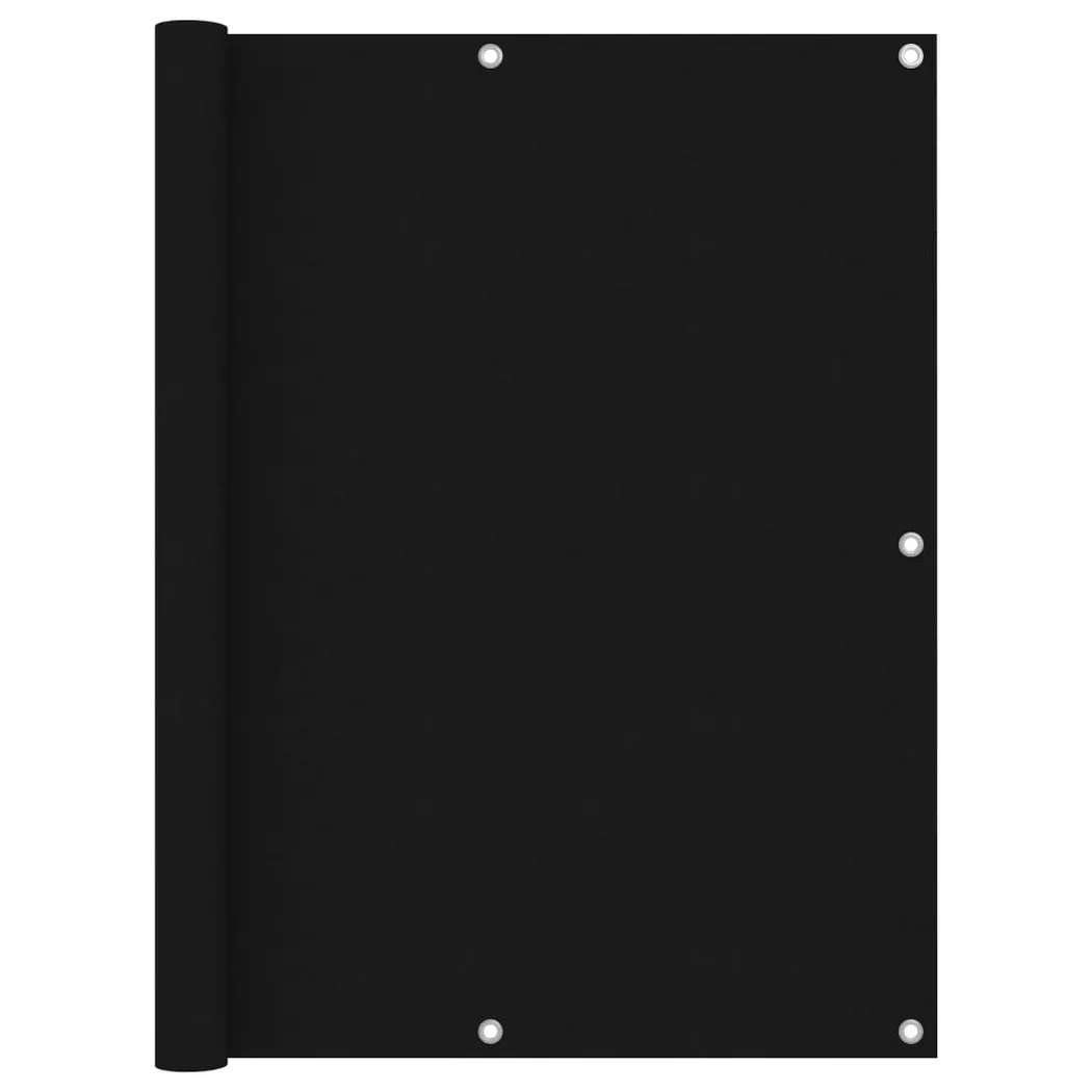 Paravento Da Balcone Nero 120x600 Cm In Tessuto Oxford - Vidaxl