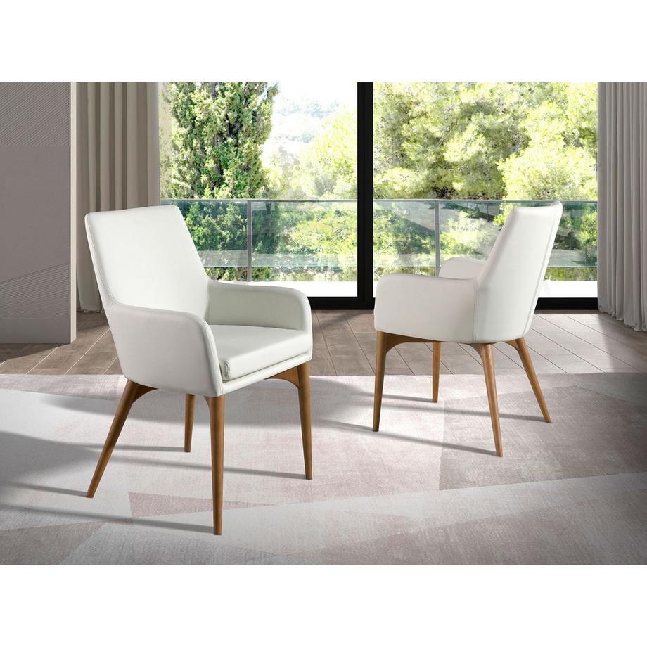 ANGEL CERDA Sedia in ecopelle bianca  