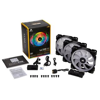 Corsair  LL120 RGB Case per computer Ventilatore 12 cm Nero, Bianco 