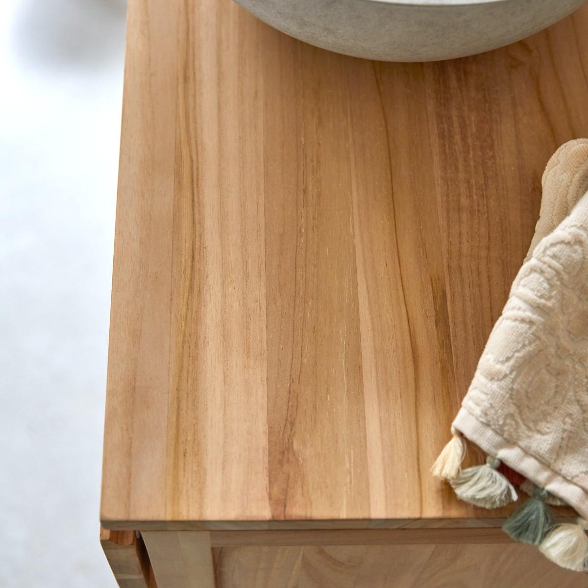 Tikamoon Waschtischunterschrank aus massivem Teakholz 120 cm Jacob  