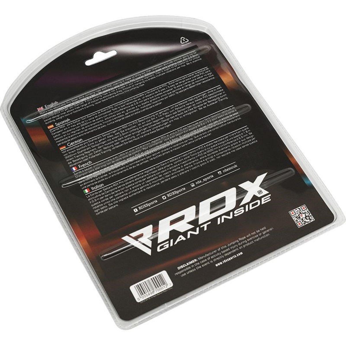 RDX SPORTS  RDX C8 Verstellbar Springseil mit PVC Ummantelung 