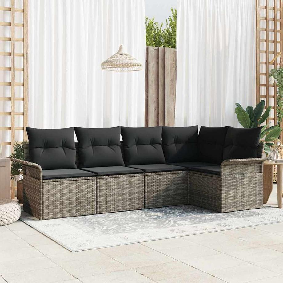 VidaXL Set di divani da esterno Polyrattan  