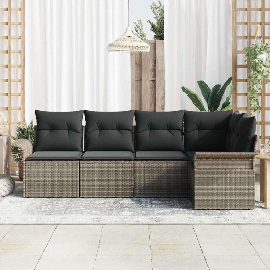 VidaXL Set di divani da esterno Polyrattan  