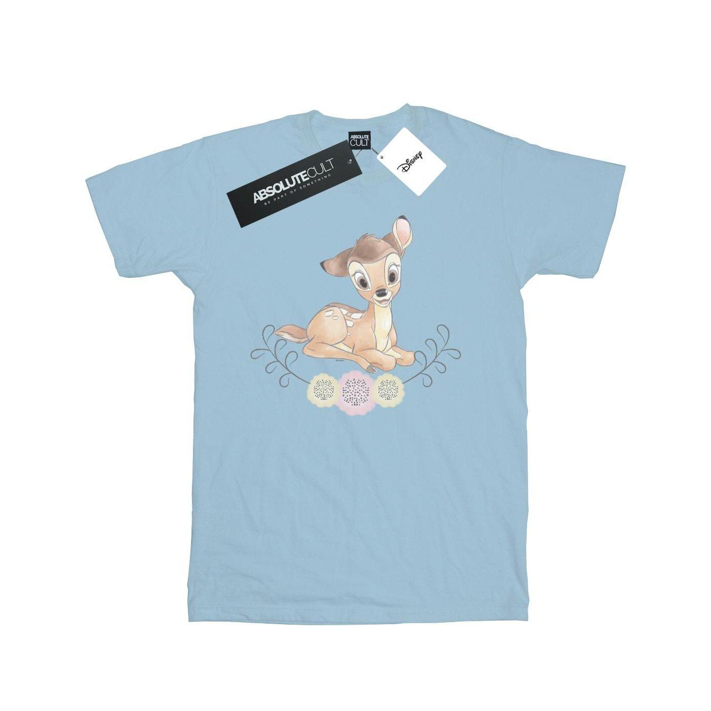 Image of Bambi Watercolour Tshirt Unisex Blau 152-158