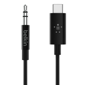 Câble Audio USB C Jack 3.5mm Belkin Noir
