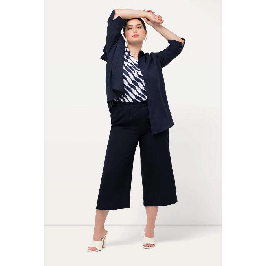 Ulla Popken Jupe-culotte Longueur Mollet Jambe Large Taille Élastique  