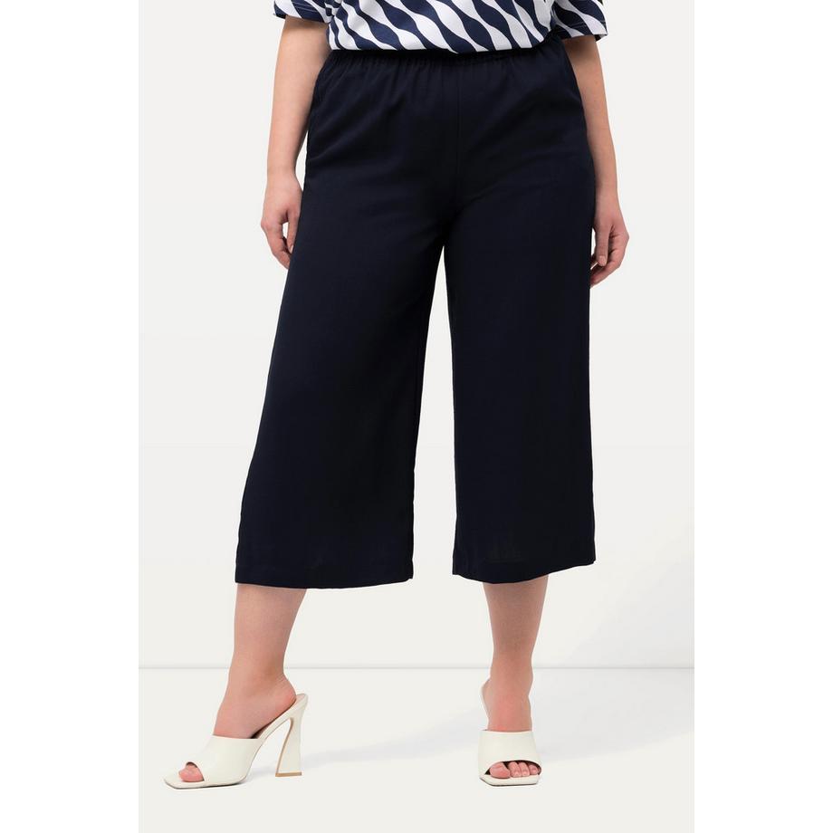 Ulla Popken Jupe-culotte Longueur Mollet Jambe Large Taille Élastique  