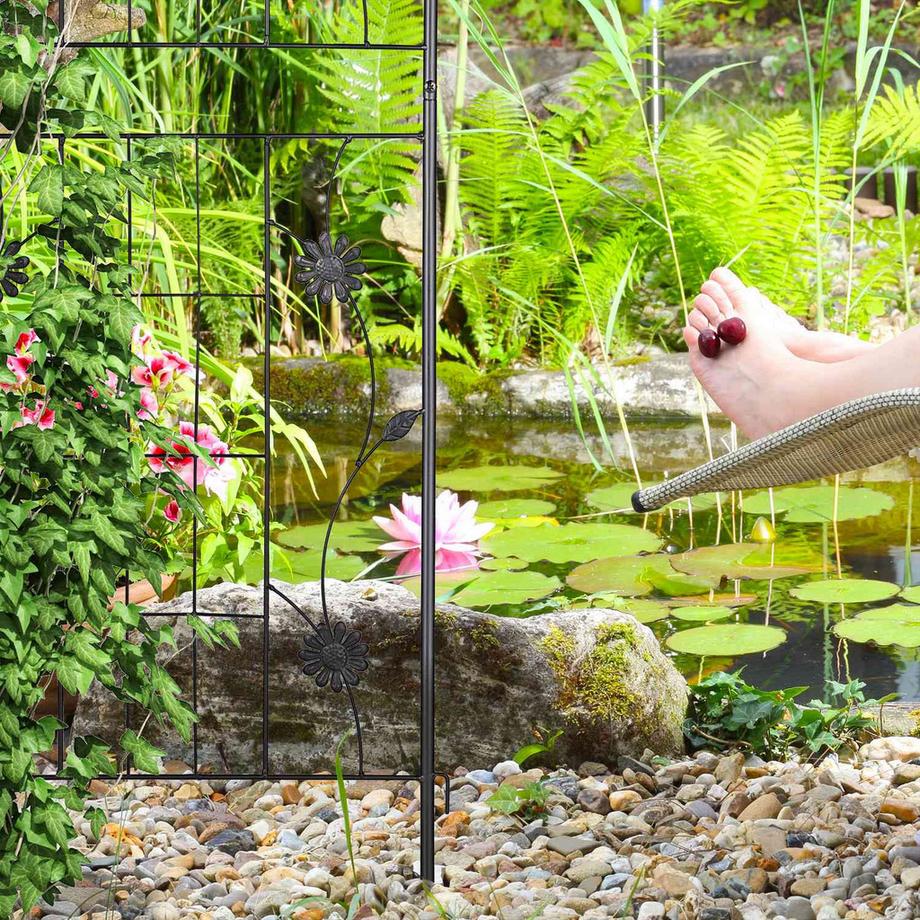 B2X Treillis 180 cm lot de 2 noir  