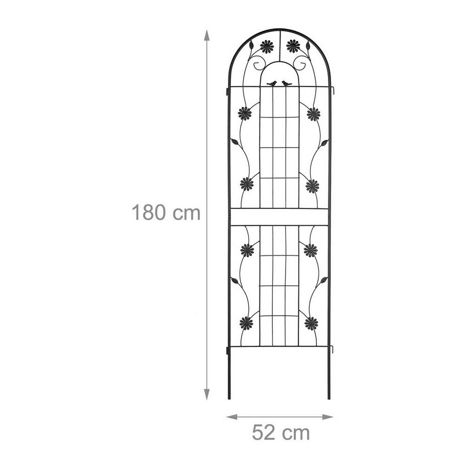B2X Treillis 180 cm lot de 2 noir  