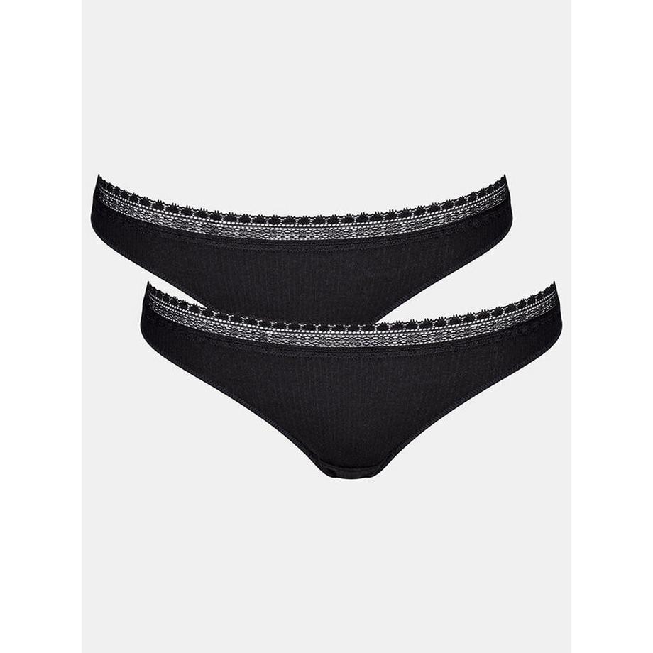 sloggi Go Ribbed Brazil Slips 2er-Pack  