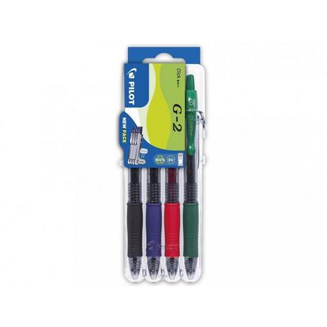 Pilot  Pilot G-2 Schwarz, Blau, Grün, Rot 4 Stück(e) 