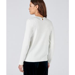 Damart  Pullover mit strassbesetztem Polokragen, lange Ärmel. 